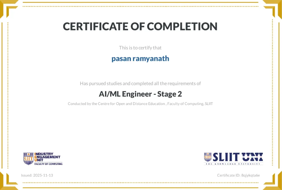 AI/ML Engineer - Stage 2